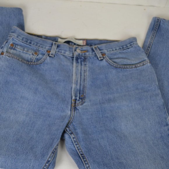 Levi's 505 high rise regular fit denim jeans pants 34x32 straight leg - Picture 5 of 7